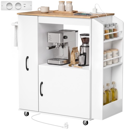 Homcom carrello cucina - carrello, con
